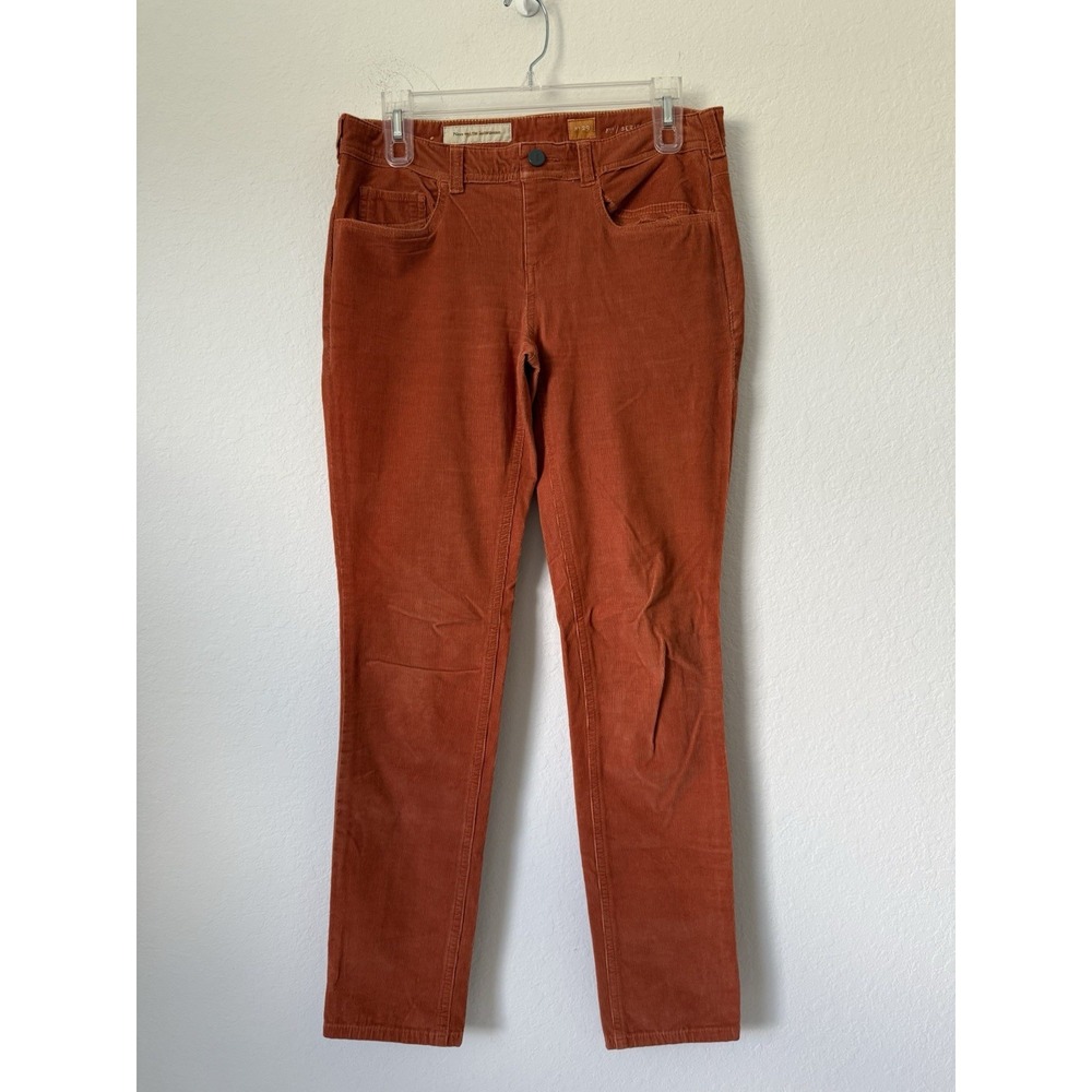 Anthropologie Pilcro & the Letterpress Stet Corduroy Skinny Pants Size 29 Orange